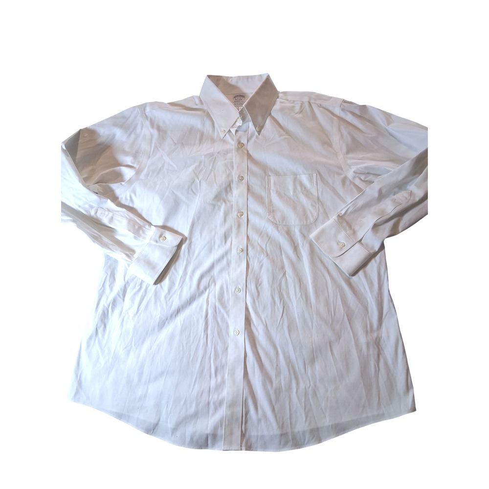 Brooks Brothers Regent Fit Non-Iron Supima Cotton Dress Shirt White 17-33